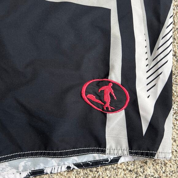 Hulakai Board Shorts Size 34 Black White Hawaii Swim Trunks Beach Surf - Picture 5 of 6